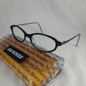 Joe Boxer Eyeglass Frames Universal Love Full Plastic Rim Black Gunmetal